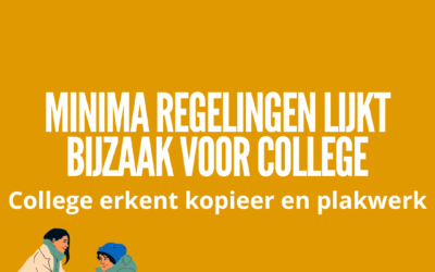 Minima moeten het doen met een slechte verordening